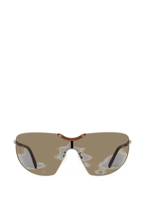 MCM stud-embellished shield sunglasses - Gold