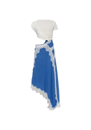 Christopher Esber Verve lace-trim cut-out tee dress - Blue