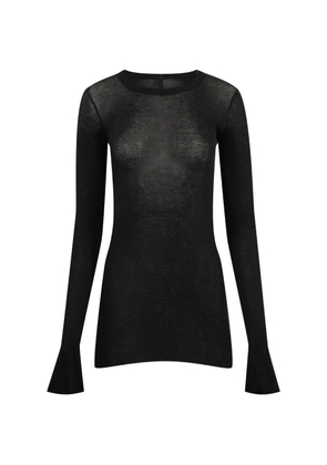 Rick Owens ribbed long-sleeve T-shirt - Black