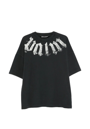Palm Angels Big Neck Logo printed T-shirt - Black