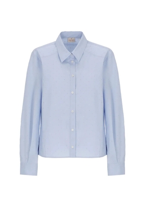 EMME rhinestone-embellished long-sleeve shirt - Blue