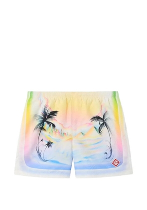 Casablanca multicolour Airspray jacquard swim shorts - Pink