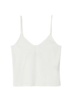 American Vintage Yruki V-neck ribbed tank top - White