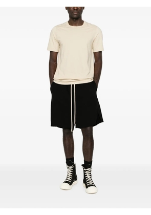 Rick Owens DRKSHDW drawstring zip-detail cotton shorts - Black