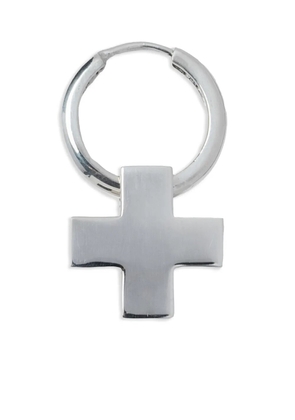 Parts of Four cross-charm hoop earring - Silver