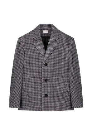 Coperni houndstooth-pattern notched-lapels coat - Grey