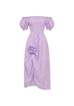 Sleeper Belle gingham-print maxi dress - Purple