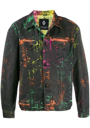 COUNTY OF MILAN paint effect denim jacket - Black