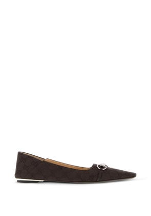 Gucci GG Horsebit ballet flats - Brown