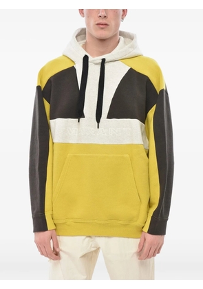ISABEL MARANT color-block logo-embroidered hoodie - Yellow