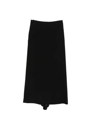 Jil Sander pleated-insert side-pocket maxi skirt - Black