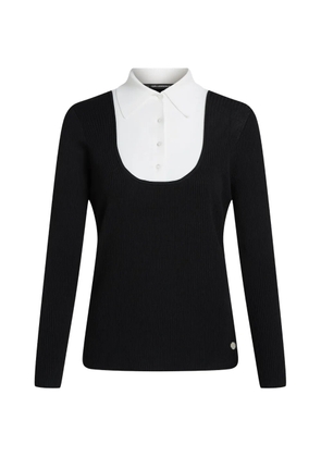 Karl Lagerfeld shirt-detail sweater - Black