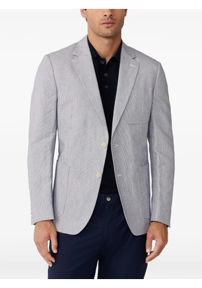Hackett London Ascot ticking-stripe single-breasted blazer - Blue
