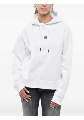DSQUARED2 logo-plaque hoodie - White