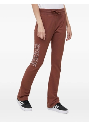 adidas rhinestone-logo track pants - Brown