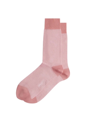 Hackett London jacquard-knit birdseye-pattern socks - Orange
