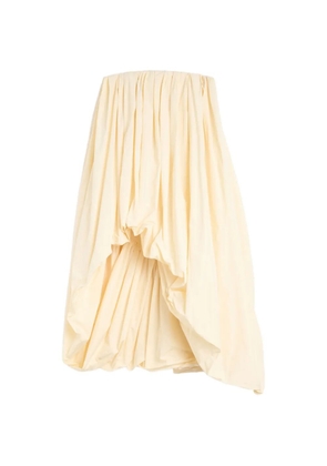 Jil Sander draped taffeta dress - Neutrals