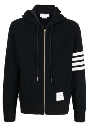 Thom Browne 4-Bar zip-up hoodie - Blue