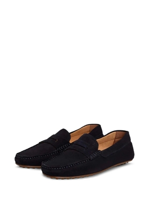 Hackett London Driver Saddle suede loafers - Blue