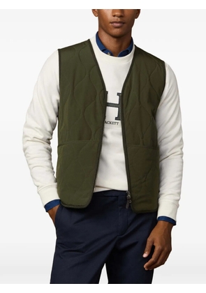 Hackett London quilted zip-up gilet - Green