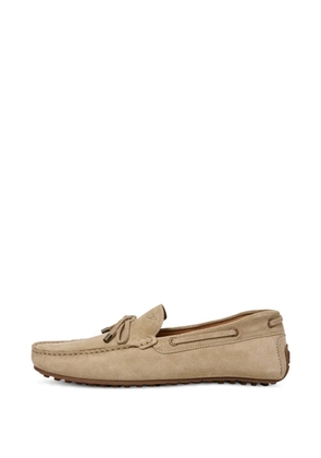 Hackett London lace-up suede loafers - Neutrals