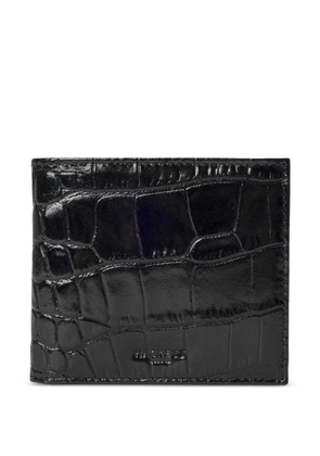 Hackett London croc-stamped billfold wallet - Black