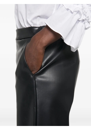 'S Max Mara Amati faux-leather cropped palazzo pants - Blue