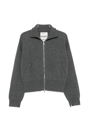 extreme cashmere zip-up knitted sweater - Grey