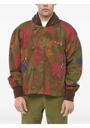 Off-White printed camouflage jacket - Brown