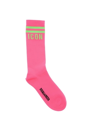 DSQUARED2 Icon ribbed socks - Pink