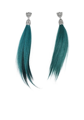 DSQUARED2 goat skin tassel earrings - Green