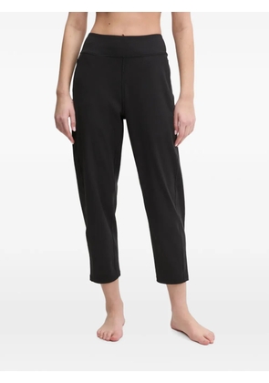 adidas logo-print cropped track pants - Black