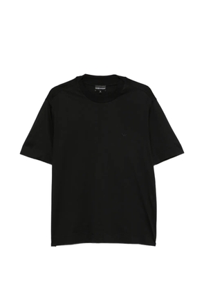 Emporio Armani logo-embroidered T-shirt - Black