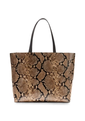 Nili Lotan Keith snakeskin-effect medium shoulder bag - Brown