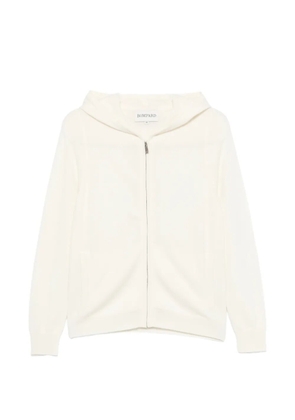 BOMPARD zip-up knitted cardigan - White