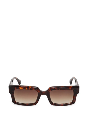 Vivienne Westwood tortoiseshell-effect rectangle-frame sunglasses - Brown