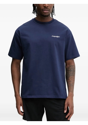 Napapijri Fluorite graphic-print logo-embroidered T-shirt - Blue