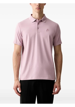 Karl Lagerfeld logo-embroidered polo shirt - Pink