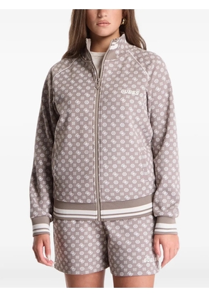 GUESS USA full-zip Scuba sweatshirt - Brown