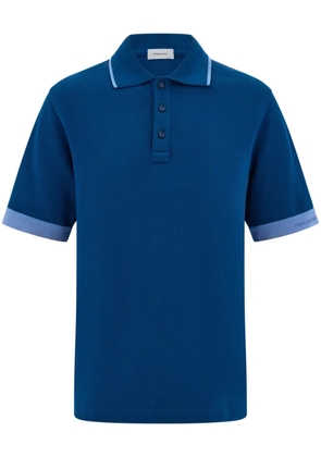 Ferragamo contrasting cuffs polo shirt - Blue