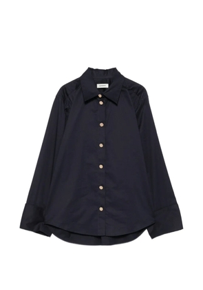 SANDRO button-fastening long-sleeve shirt - Blue