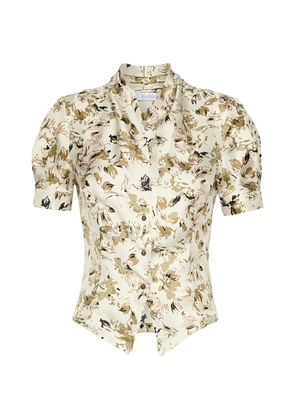 Max Mara printed silk twill shirt - white - Neutrals