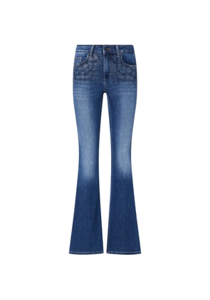 LIU JO bootcut jeans with rhinestones - Blue