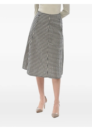 Woolrich midi checked cotton skirt - Neutrals