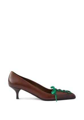 Prada antiqued leather pumps - Brown