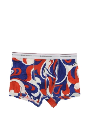 DSQUARED2 ribbed-knit patterned boxers - Blue