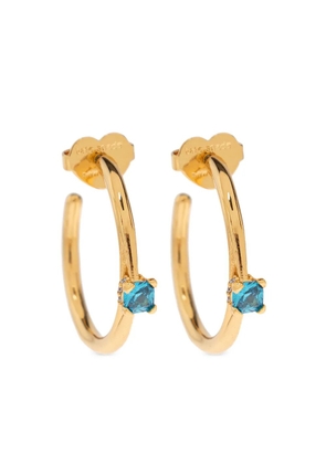 Kate Spade crystal-embellished hoop earrings - Gold