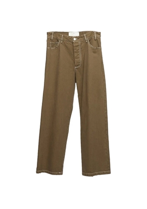 Song For The Mute contrast-stitch wide-leg jeans - Brown