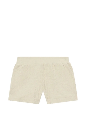 Off-White logo-jacquard terry mini shorts - Neutrals