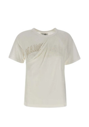 MM6 Maison Margiela distressed-panel T-shirt - White